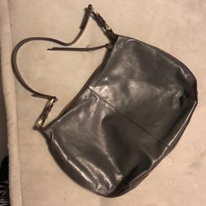 HOBO Brand Grey Leather Handbag Purse